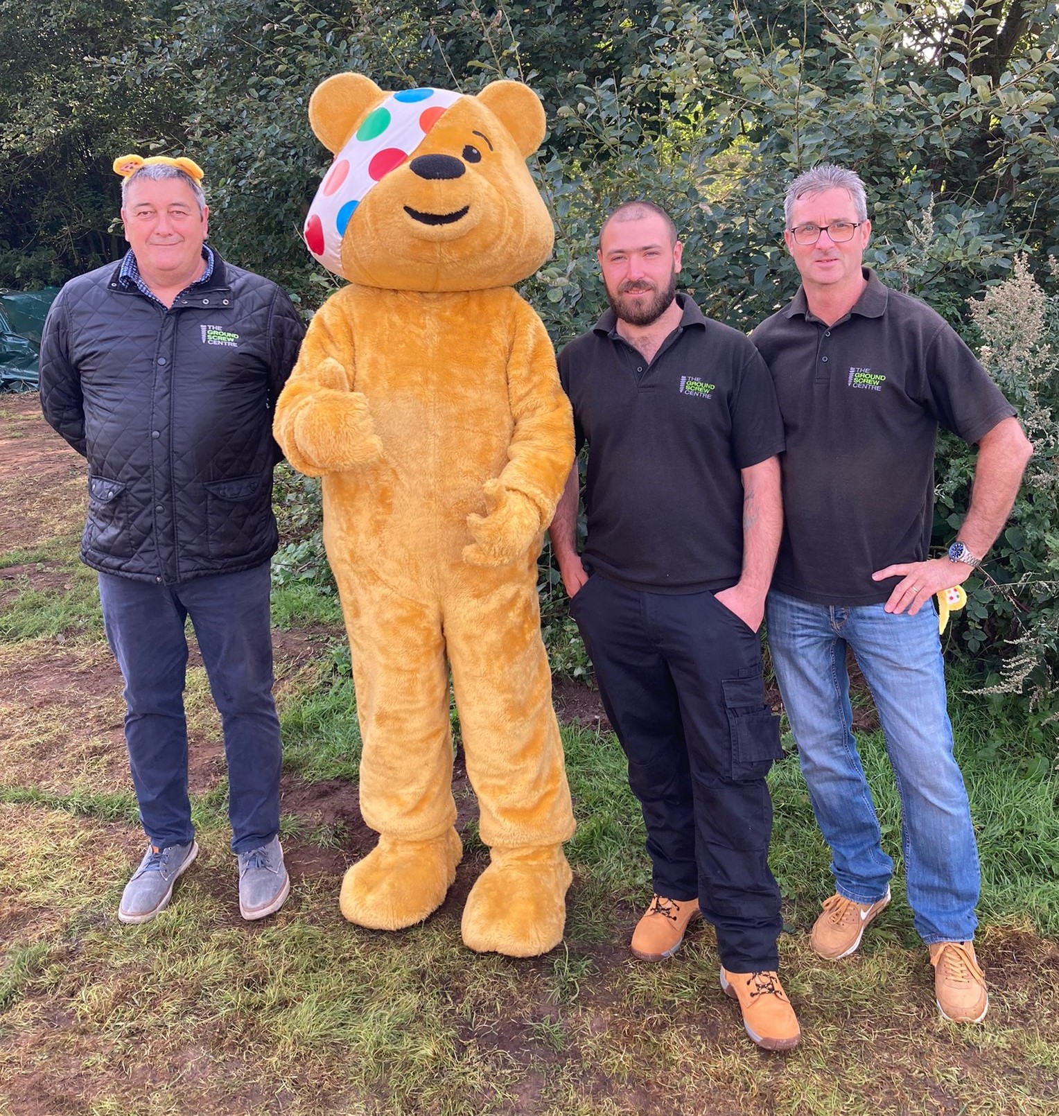 Pudsey at the ground screw centre